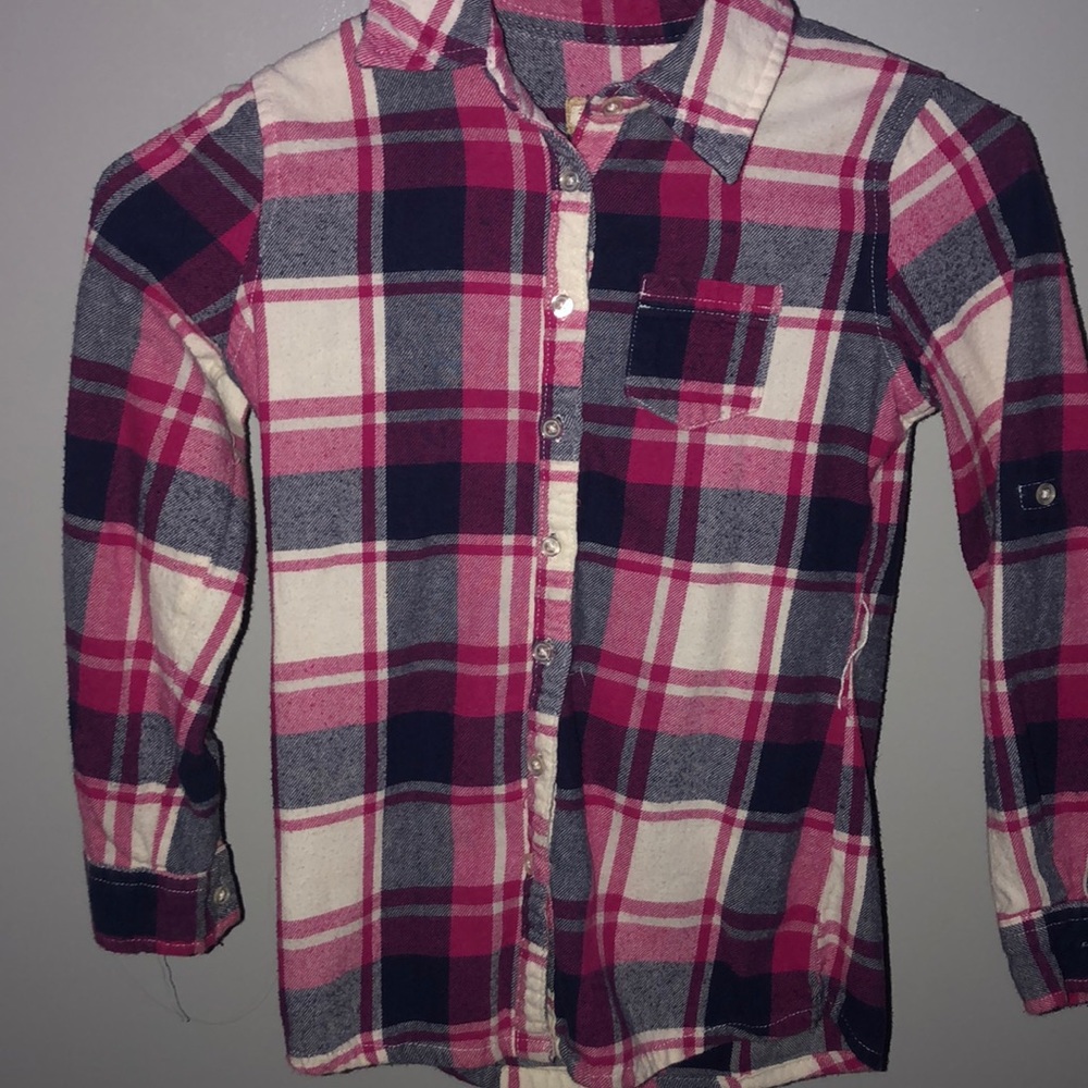 Button down plaid shirt